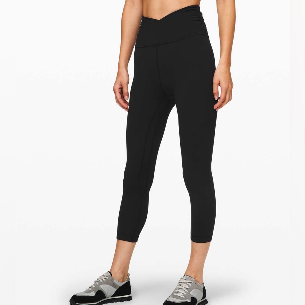 lululemon Align Crop Cross Waist - black